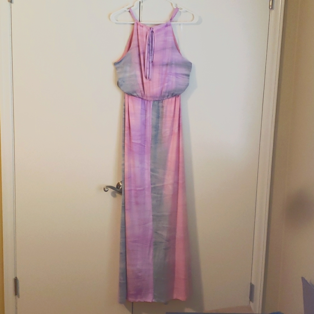 Gilli Tie Dye Halter Maxi Dress